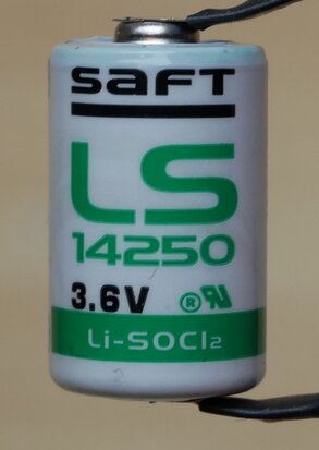 SAFT LS14250 battery 1/2AA 3.6VOLT