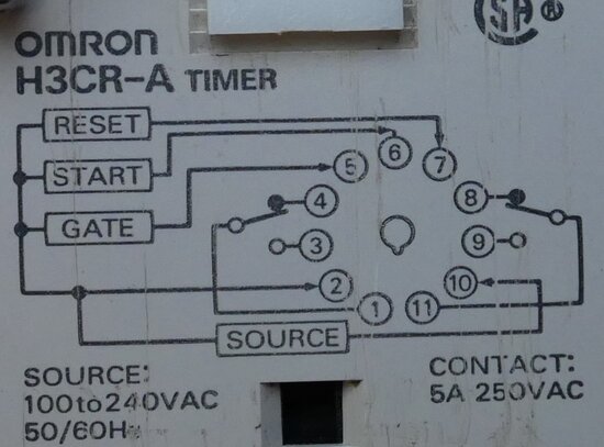 Omron H3CR A tijdrelais 48x48 mm 11pin