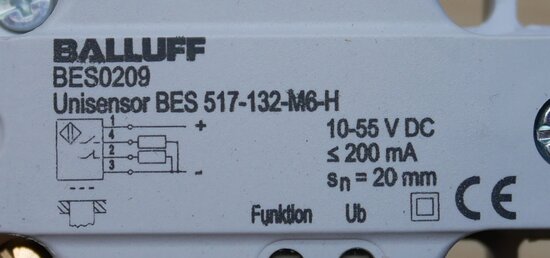 Balluff BES0209 Inductive standard sensor BES 517-132-M6-H