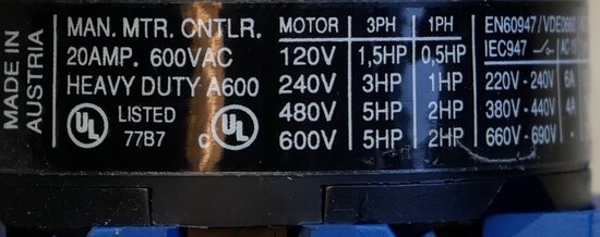 Kraus & Naimer CH10 C33450 step switch 4 positions