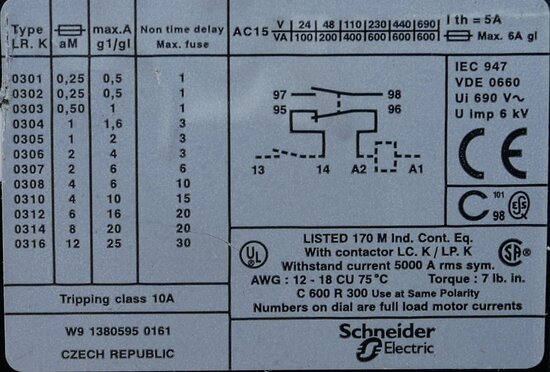 Telemecanique LR2K0308 Motorbeveiligingsrelais 1.8-2.6 A 1NO+1NC