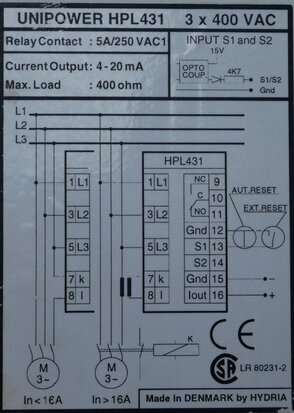 Simatek Unipower HPL431 Machine protection load converter