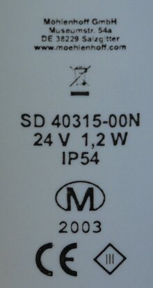 RBM 31890012 TH.1,2 watt zone-motor 24V / NC - m30x1.5