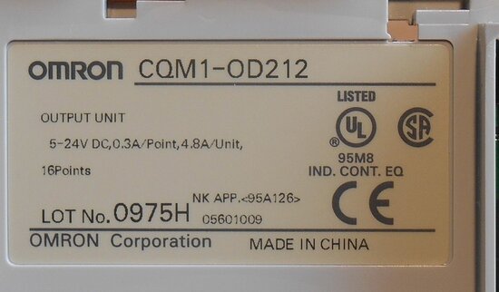 Omron PLC uitbr. Unit NPN 16DO CQM1-OD212