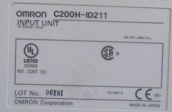 Omron PLC uitbr. Unit  C200H-ID211