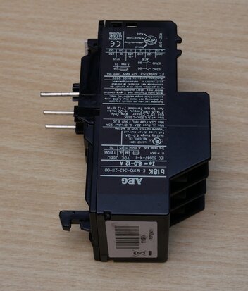 AEG b18k thermal relay setting range 8 - 12A, 1NC+1NO, 139610