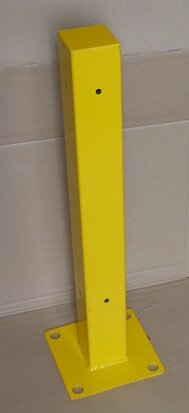 Collision pole 80x80 collision protection height 700mm with bottom plate