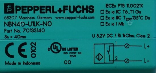 Pepperl+Fuchs NBN40-U1LK-N0 Inductive sensor 70133140