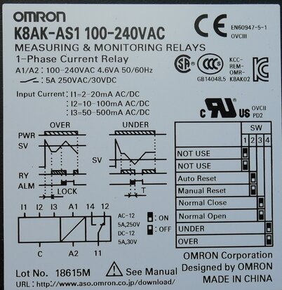 Omron K8AK-AS1 Measuring and monitoring relay