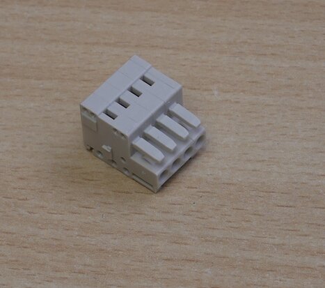 Wago 734-104 Female stekker recht printplaatconnector 4P