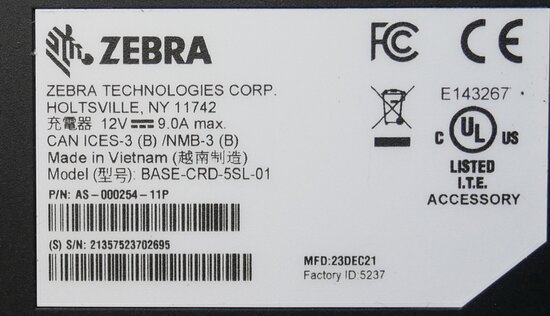 Zebra SAC-MC33-20SCHG-01 Battery Charger 20-slot, voor Zebra MC3300