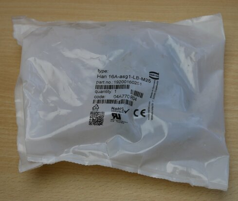 Harting 16A-asg1-LB-M25 behuizing rechthoekige