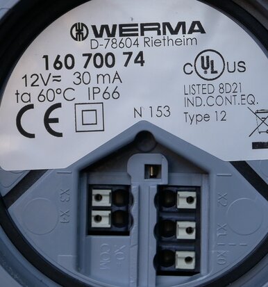 Werma 160.700.74 Mini sounder 12VAC/DC grijs