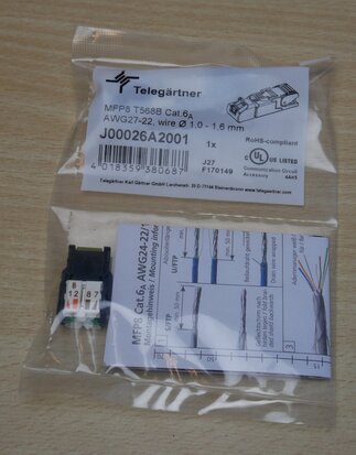 Telegaertner J00026A2001 Connector RJ45 voor kabel 6 ftp