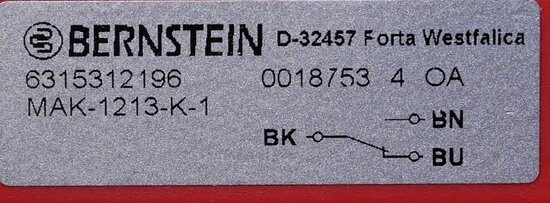 Bernstein 6315312196 reed contact MAK-1213-K-1