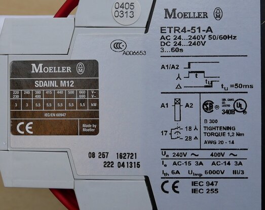 Moeller SDAINLM12 Star Delta Starter 5,5kW 230V AC 278286