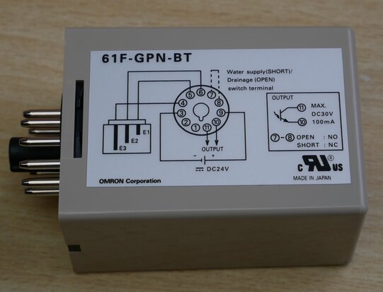 Omron 61F-GPN-BT voedingseenheid met open collector NPN uitgang 24 VDC 0-1