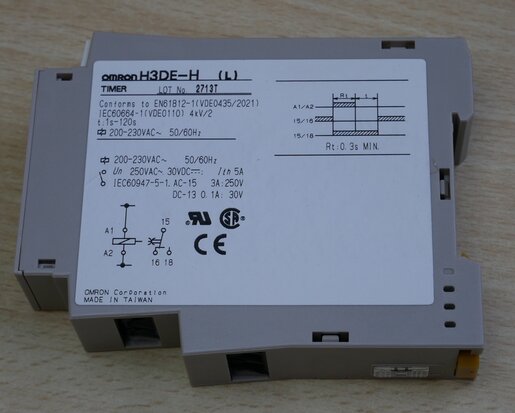 Omron H3DE-H (L) timer tijdrelais 1 tot 120s