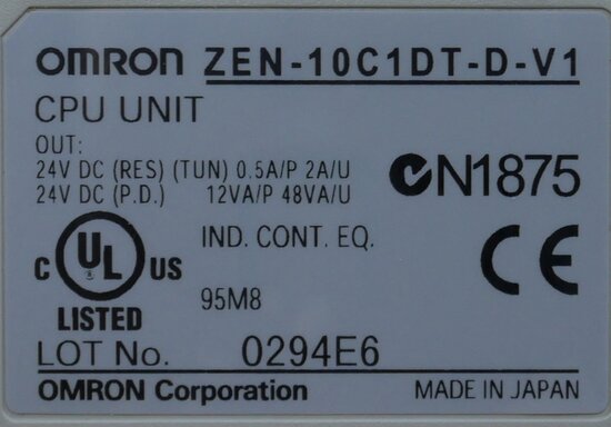 Omron ZEN-10C1DT-D-V1 Programmable Controller plc module