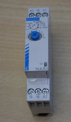 Crouzet 88826115 Timer MAR1, 24 to 240V, 0.1 Sec. to 100 Hrs.