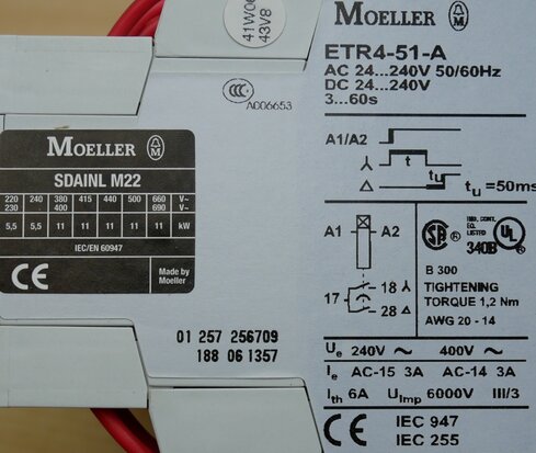 Moeller SDAINLM22 Automatic star-delta switch 11kW 230V AC 278344