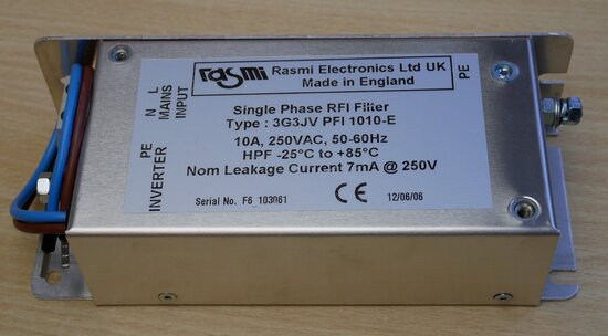 Rasmi 3G3MV PFI 1010-E Single Phase RFI Filter