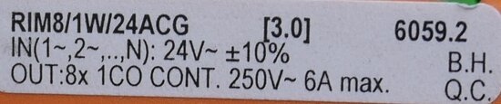 Contaclip RIM8/1W/24 ACG Multiple relay module 6059.2