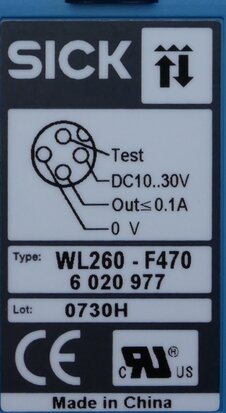 Sick WL260-F470 reflex probe head 6020977
