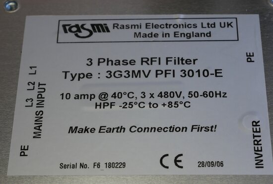 Rasmi 3G3MV PFI 3010-E Single Phase RFI Filter