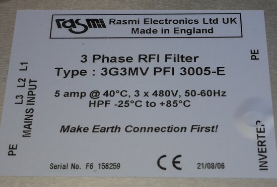 Rasmi 3G3MV PFI 3005-E Single Phase RFI Filter