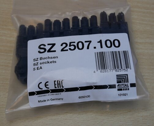 Rittal SZ 2507.100 Stopcontacten voor doorvoerbedrading van de voeding 2507100