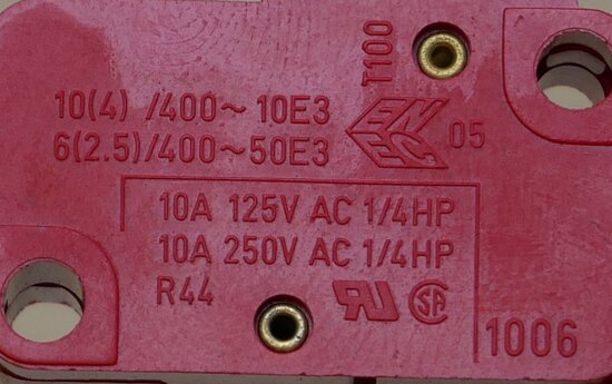 Marquardt 1006 Microschakelaar 10A, 1CO, 2.5N