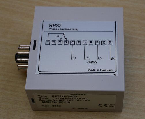 Comadan C-mac RP32-1-3-400 phase sequence relay relay 1 pole 8A/250V AC