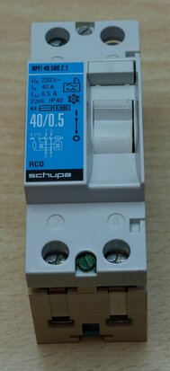 Schupa NPFI 25.030.2.1 circuit breaker 40A 2P 230V