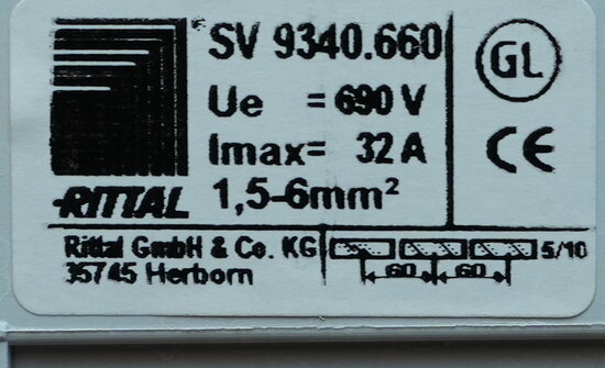 Rittal SV 9340.660 OM-adapter met veerdrukklemmen 32A