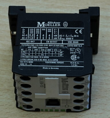 Moeller DILEM-10 magnetic switch 3P+NO 24V 20A