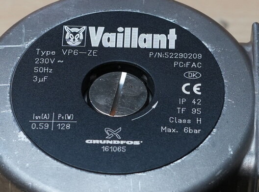 Vaillant 161107 pomp VC-VCW 25/26 , 280, 6 meter, 16-1107