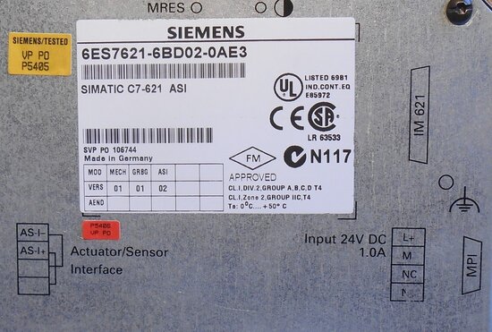 Siemens Simatic C7-621 6ES7621-6BD02-0AE3