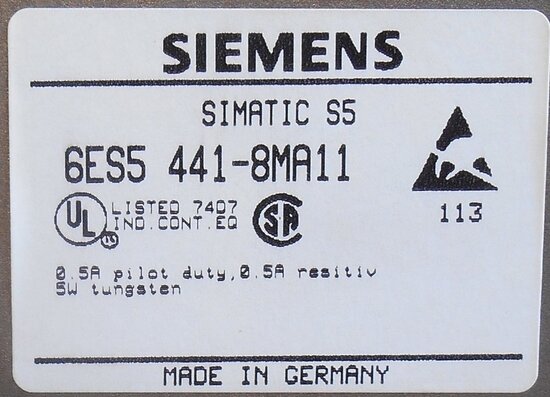 Siemens 6ES5 441-8MA11 8x24V DC/0,5A digital output simatic S5