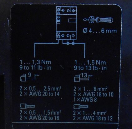 Siemens motorstarter 3VU1300-1MF00 3P 1NO, 1NC. 0.60-1 A
