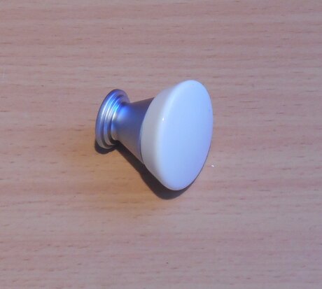 Door knob set white plastic 31x31x17mm