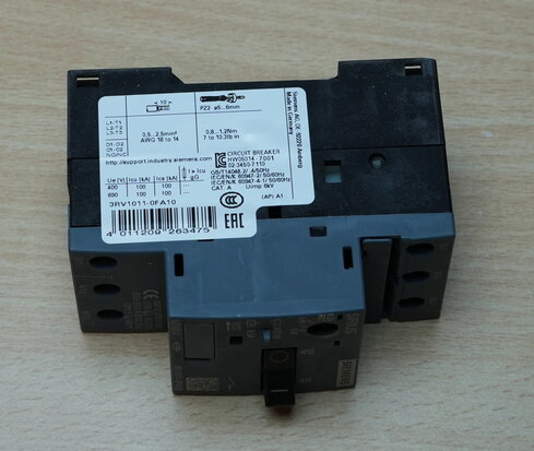 Siemens 3RV1011-0FA10 motorbeveiligingsschakelaar 0.35...0.50A