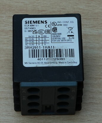 Siemens 3RH2911-1HA11 hulpcontact 1NO+1NC