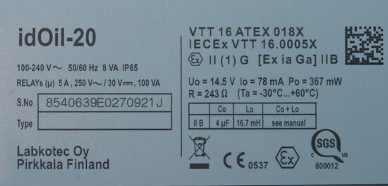 Labkotec 8540984 olieafscheider alarm idOil-20 OIL