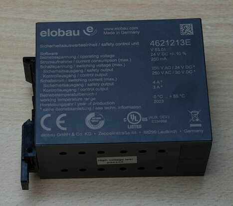 Elobau 4621273E SAFETY RELAY 24V AC and DC, Connection 4 sensors NO NC