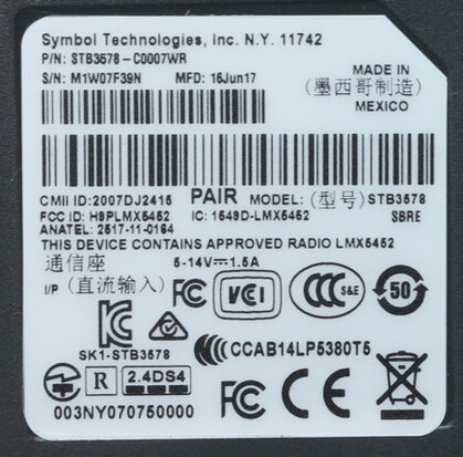 Symbol STB3578-C0007WR Standaard oplaadhouder zwart