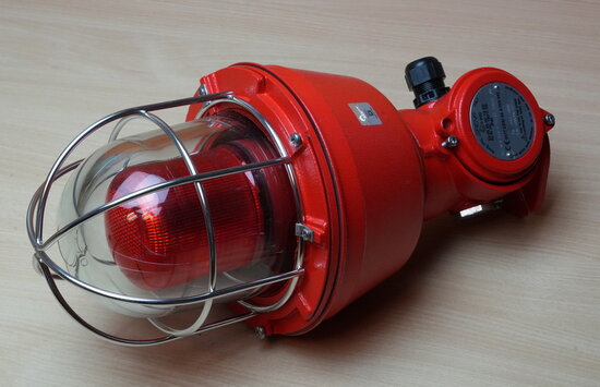 Sirena EX 070 SLR S rood knipperlicht 12V/24V AC/DC, 95003