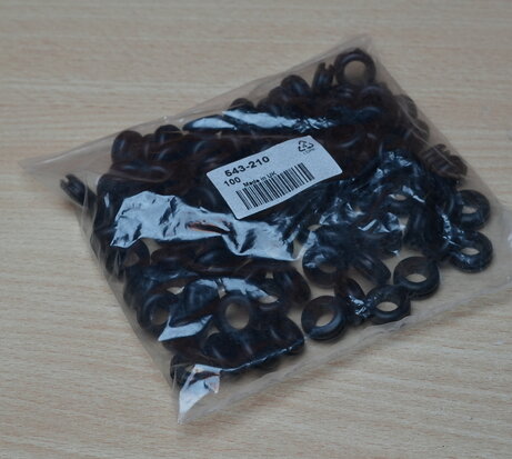 RS PRO 543-210 Kabeldoorvoertule 9.5mm Zwart (100 stuks)