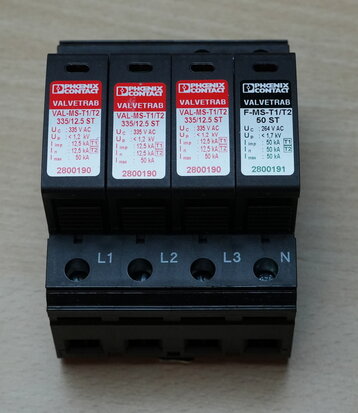 Phoenix Contact VAL-MS-T1/T2 335/12.5/3+1-FM Bliksemstroom-/overspanningsbeveiliging 2800183