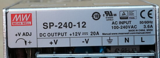 Mean Well SP-240-12 voeding 240W 12V 20A